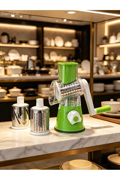 ERVAS HOME Çevirme Kollu Sebze Doğrayıcı Rende Vegetable Slicer Sebze Dilimle...