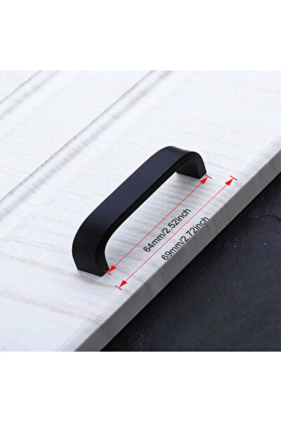 Choice4 64mm 10pcs Arch Style Polished Metal Handles Solid Aluminum Alloy Cab...
