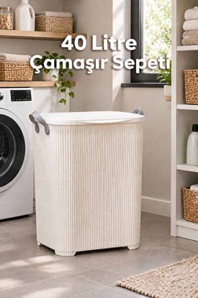 Citim Stil Kirli Çamaşır Sepeti 40 Litre 48x34,5x40 cm