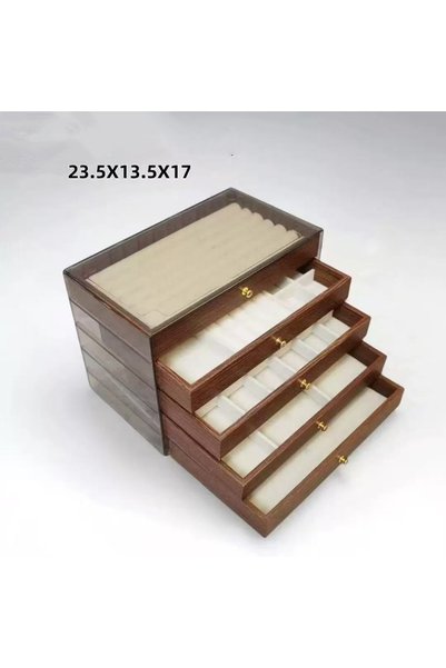 Choice1 5 Multi-Layer Large Capaci Jewelry Box Der Design Earring Stud Ring N...