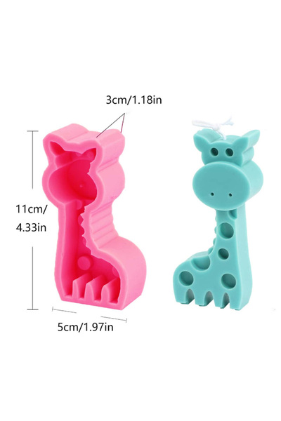 Choice giraffe 1 Piece, Handcrafted Candle Mold for Giraffes, Elephants, and ...