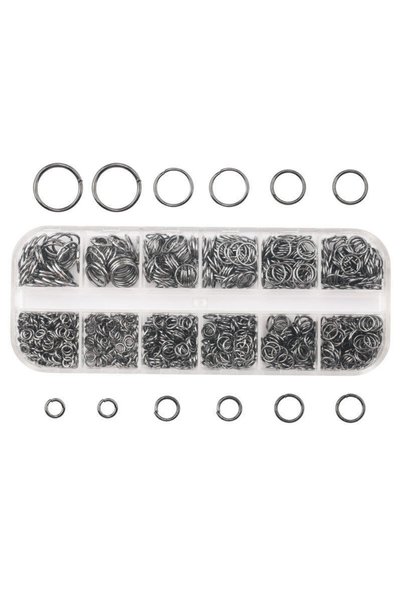 Choice DN653-6 1050pcs Plated Color Open Jump Rings One Set Box 3 4 5 6 7 8 1...