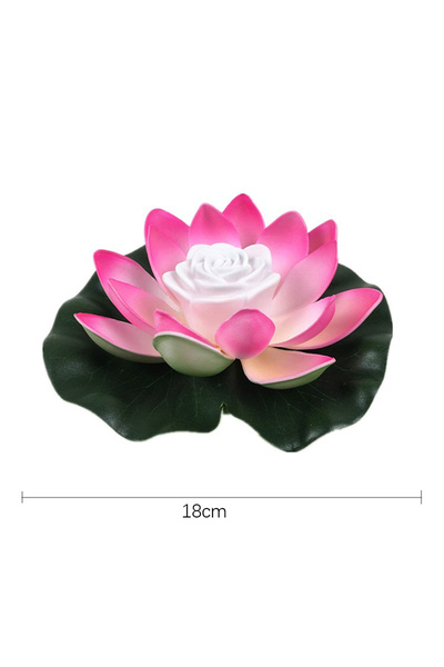 Choice 18cm RGB 18CM LED Lotus Night Light Floating UnderWater Flower Garden ...