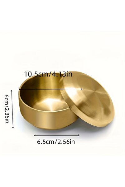 Choice 1pc Stainless Steel Rice Bowl with Lid, Suitable for Heavy-duty Washab...