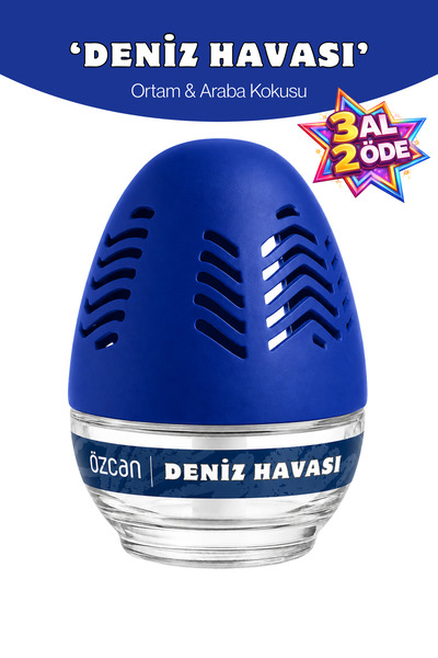 Özcan Kolonya Deniz Havası Kokulu Kalıcı Küre Kavanoz Araba Kokusu, Ocean Air...