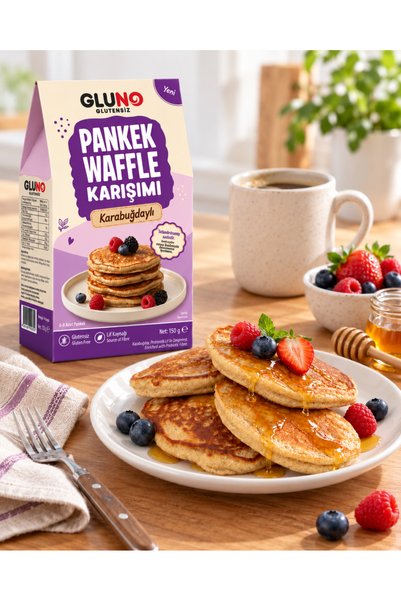 Gluno Glutensiz Karabuğdaylı Pankek Waffle Karışımı 150 g