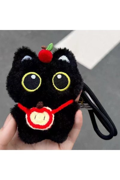 Choice Style 10 New Scarf Black Cat Plush Doll Keychain Camera Shoulder Bag D...