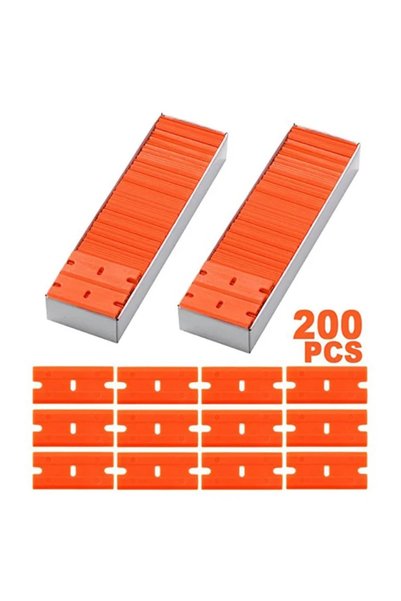 Choice3 200 blades 100 Pieces Two Cutting Plastic Razor Blade 1pcs Label Clea...
