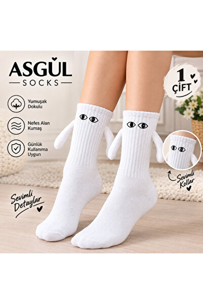 ASGÜL SOCKS mıknatıslı el ele tutuşan çorap 1 adet