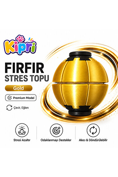 Kipri Spinner Ball Rulmanlı Fırfır Stres Topu Bas-Çevir 3D Baskı Fidget Oyunc...