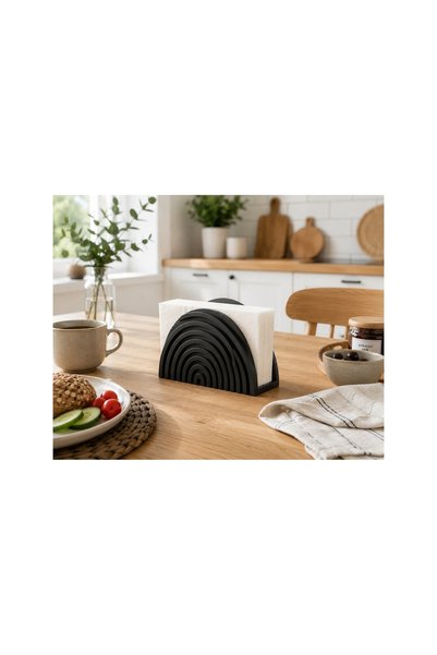 Lunera Accessories حامل مناديل هلال الشكل، حامل مناديل مزخرف لسطح المكتب، إكس...