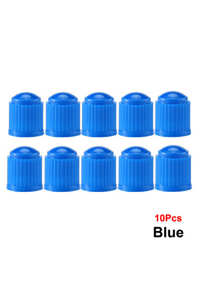 Choice17 Blue-10Pcs AUTCOAT Tire Stem Valve Caps, Plastic Valve Caps, Univers...