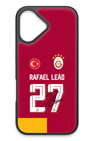 Galatasaray Rafael Leão Parçalı Forma iPhone 17 Kılıf (Cam) - Lisanslı Orijinal