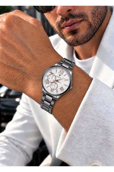 SKMİ Polo White Men's Wristwatch