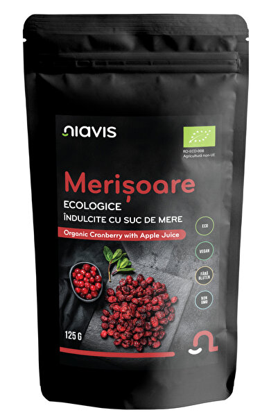 Niavis Merisoare Confiate Indulcite cu Suc de Mere fara Gluten Ecologice/Bio ...