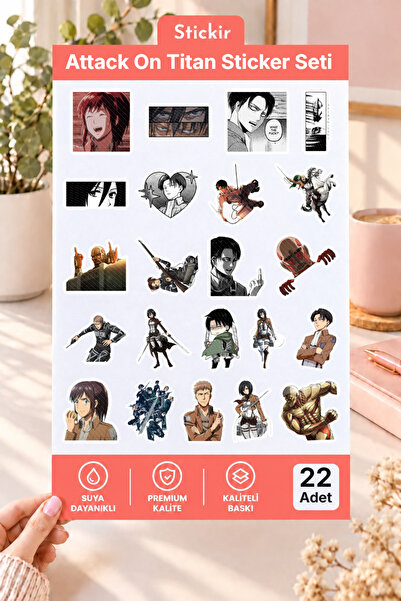 Stickir Attack On Titan 22'li Premium Sticker Seti 2