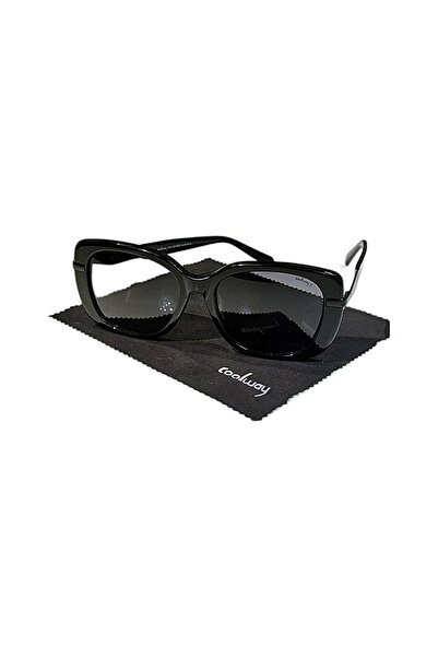 Unisex Cat Eye Güneş Gözlüğü UV400 Siyah 54 Ekartman