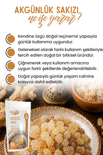 Annemeli Akgünlük Sakızı - 100g - Boswellia Serrata Ağacından %100 Doğal Taze