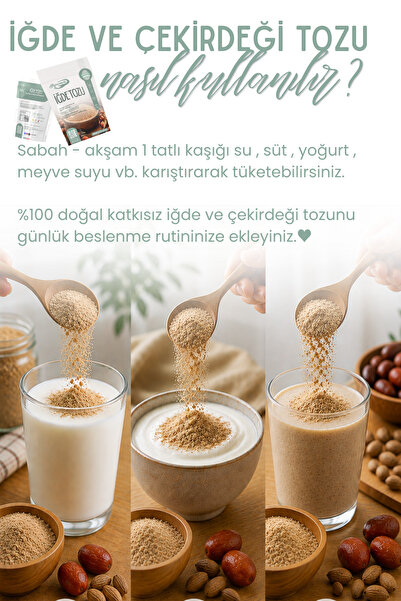 Annemeli 1 Kg Iğde Ve Çekirdeği Tozu ( Iğde Unu ) % 100 Doğal Günlük Taze Öğütülür.