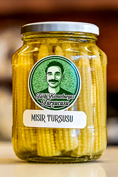 Tarihi Kemerburgaz Turşucusu Bebek Mısır Turşusu Cam Kavanoz 330 Gr