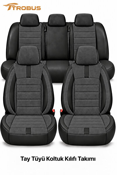 Ford Connect 2010 2011 2012 2013 2014 ve Sonrası Uyumlu Füme Siyah Nergis Serisi Ortopedik Tay Tüyü 2+1 Ticari