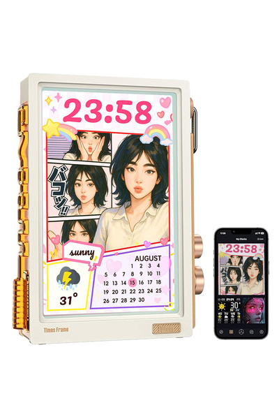 DIVOOM Times Frame 10.1 Akıllı Kişiselleştirilebilir Dijital Çerçeve, 64GB Beyaz