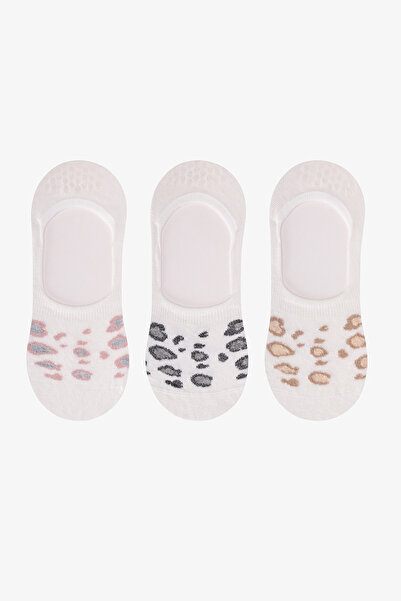 Penti Marsmelov Silvery Leopar Simli 3 Çift Babet Çorap