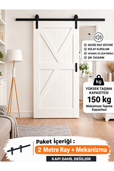 ERNAKS Sürgülü Kapı Mekanizması Ahır Kapısı 2 Mt Ray Dahil ( Kapının Kendisi ...