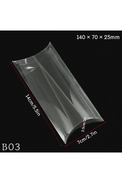 Choice7 10pcs B03-3 10pcs Pillow Shape Clear PVC Candy Box Transparent Gift P...