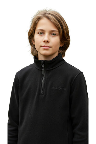 THERMOFORM Polarline Kids 1/4 Zipper Sweatshirt Black