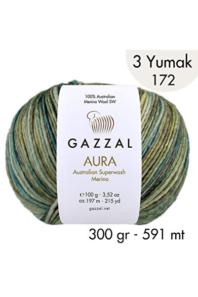 Gazzal Aura 172 - 3 Yumak 300 gr