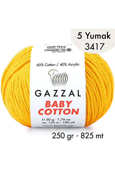 Gazzal Baby Cotton 3417 - Lagana i udobna pamučna pređa za letnje projekte - ...