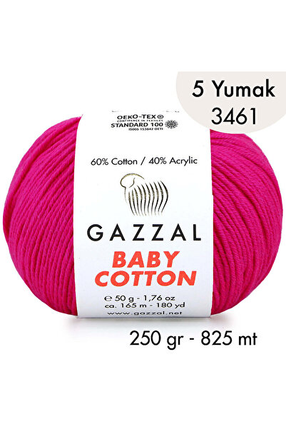 Gazzal Baby Cotton 3461-Lightweight and Comfortable Cotton Yarn for Summer Pr...