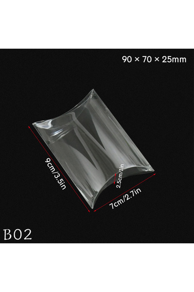 Choice6 10pcs B02-2 10pcs Pillow Shape Clear PVC Candy Box Transparent Gift P...