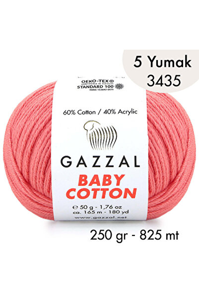 Gazzal Baby Cotton 3435-Lightweight and Comfortable Cotton Yarn for Summer Pr...