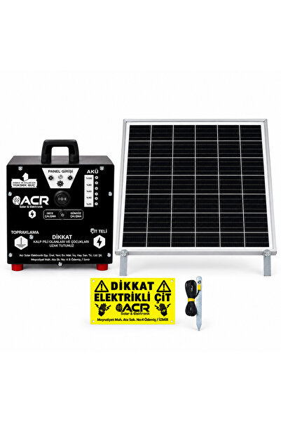 ACR GÜÇMATİK ACR2450 PLUS Profesyonel Akülü Güneş Enerjili Elektrikli Çit Sis...