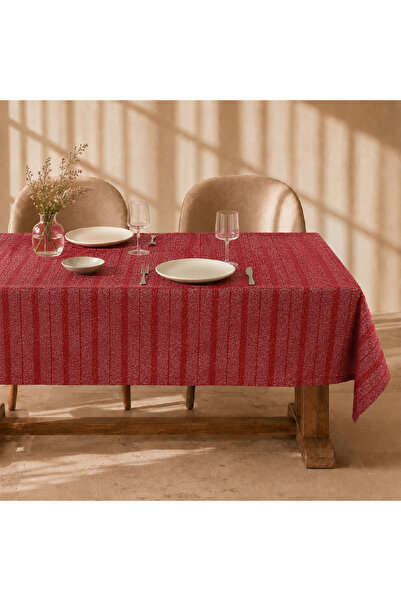 ALTINBAŞAK TEKSTİL Tablecloth glitter 100% cotton red/glitter