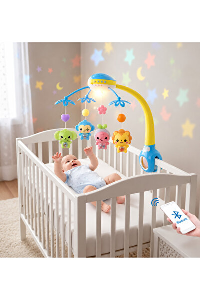 Generic Bluetooth Baby Crib Rotating Musical Device - with Remote Control, Cu...