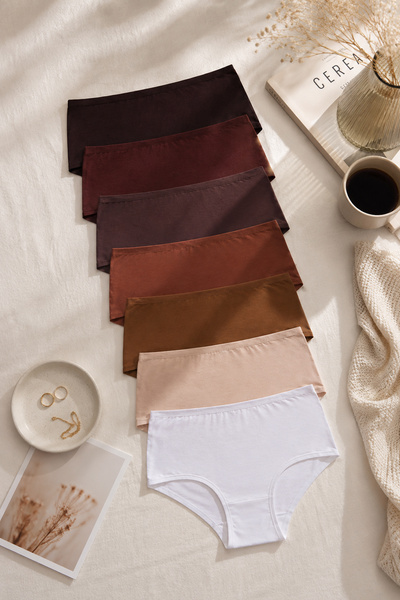koza iç giyim Women's 7-Pack Lycra Extra High Waist Panties