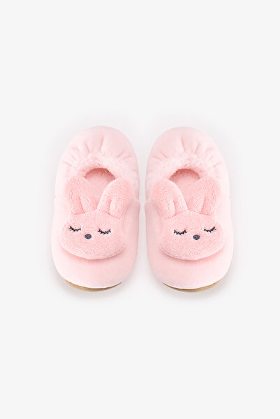 Penti Kız Çocuk Pembe Sleepy Bunny Unicorn Desenli Patik