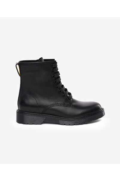 Greyder Kadın Siyah Hakiki Deri Military Bot 5K2DB35062