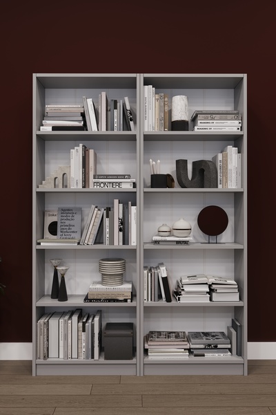 asratrend Lüks 10 Raflı Ev Ofis Kitaplık %100 MDF Modern Dekoratif Kütüphane ...