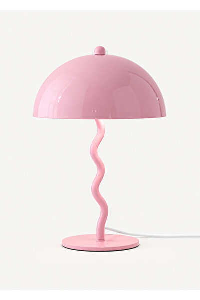 burenze Modern Tasarım Mars Zigzag Abajur Metal Gövde Pembe