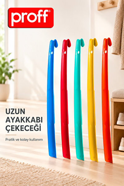 Proff 60 cm Uzunluğunda Ayakkabı Çekeceği - Pratik Askı Saplı Kerata Çekçek