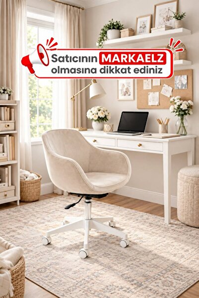 markaelz Monoko Beyaz Ayaklı Çalışma Sandalyesi