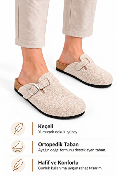 Bermody Eliza Felted Άνετες Ζεστές Χειμερινές Γυναικείες Παντόφλες για το Σπί...