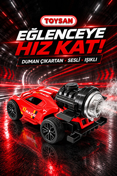 Toysan Duman Çıkartan Sesli Ve Işıklı Spor Araba Duman Atan Araba