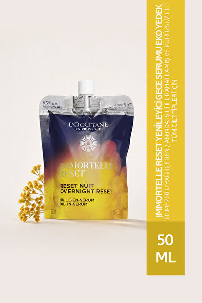 L'Occitane Immortelle Reset Yenileyici Gece Serumu Eko Yedek (Refill), Ölmezo...