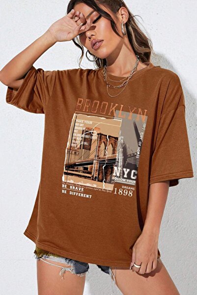 uyguntarz Unisex Brooklyn Printed Design T-shirt