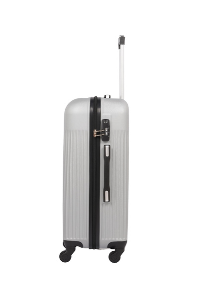 KTMC 3-Piece Hardside Luggage Set, 20" 24" 28" ABS Spinner Trolley Bags with Combination Lock, KTMC9198- Silver